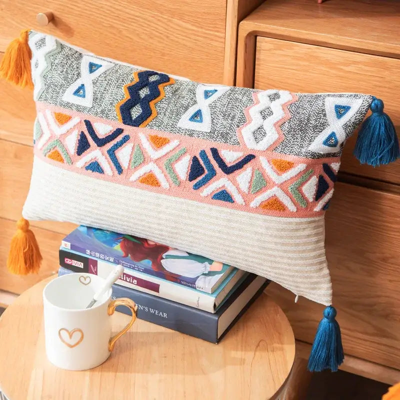 Multicolor Geometric Cushion Cover