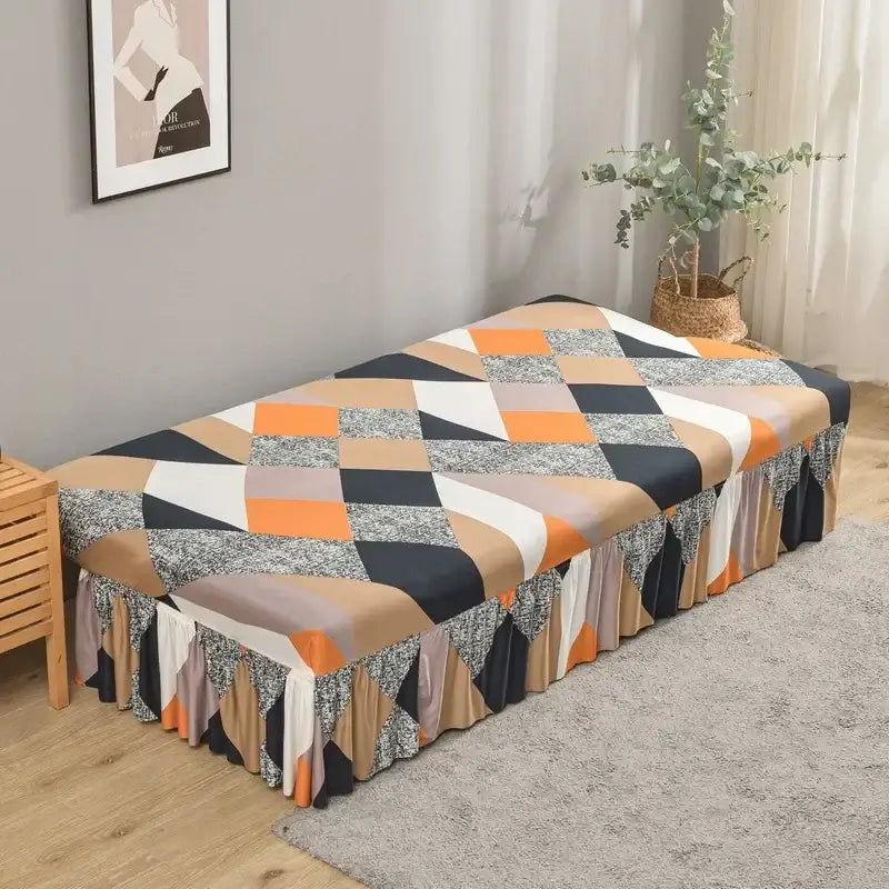 Orange Black Futon Sofa Cover