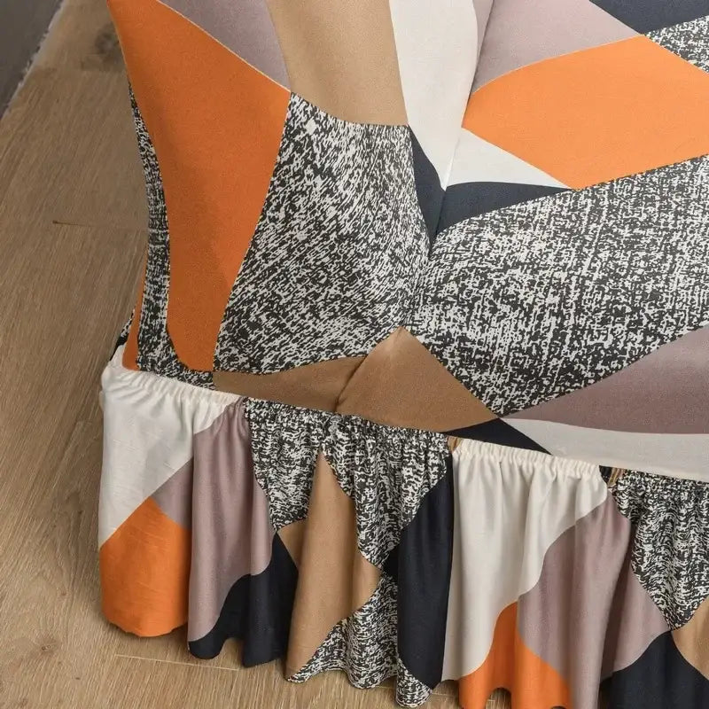 Orange Black Futon Sofa Cover