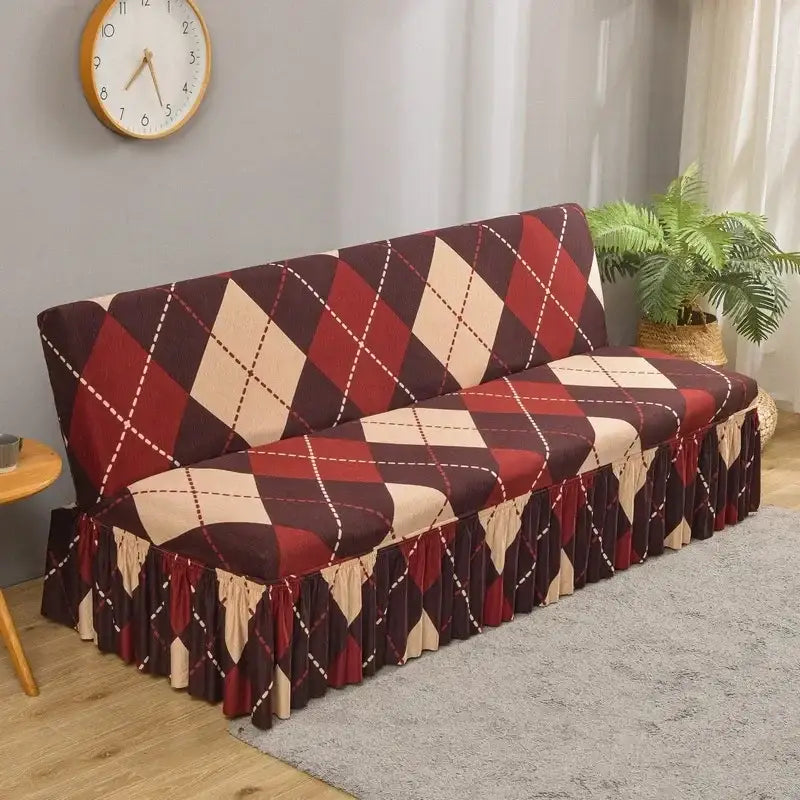 Orange Black Futon Sofa Cover