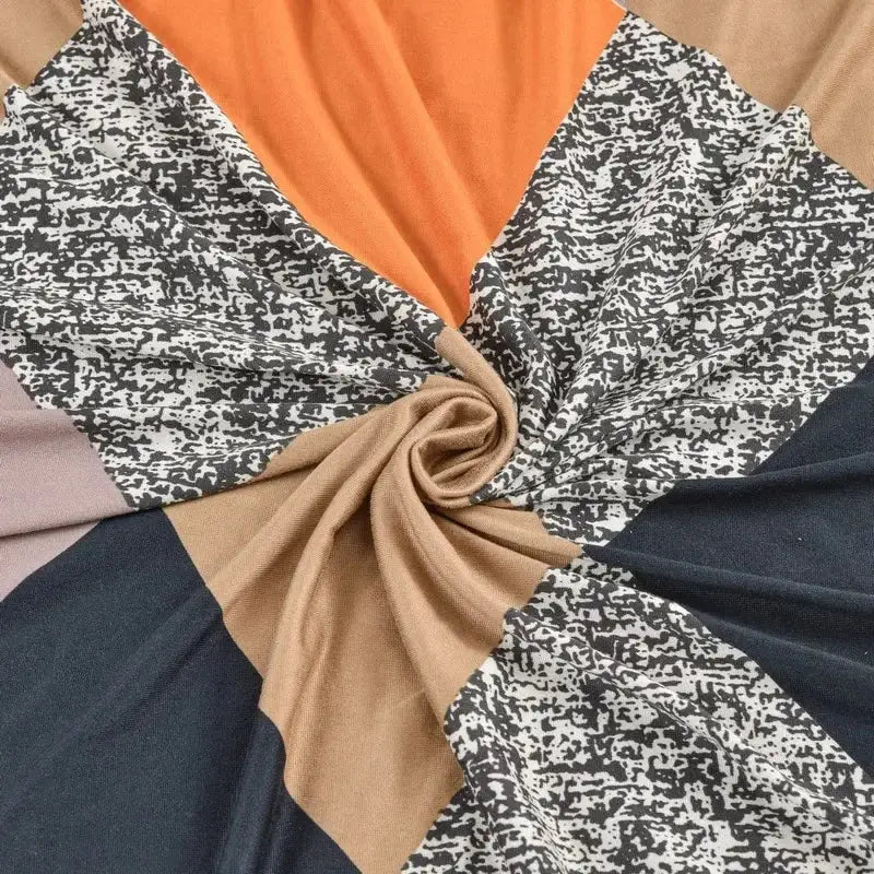 Orange Black Futon Sofa Cover