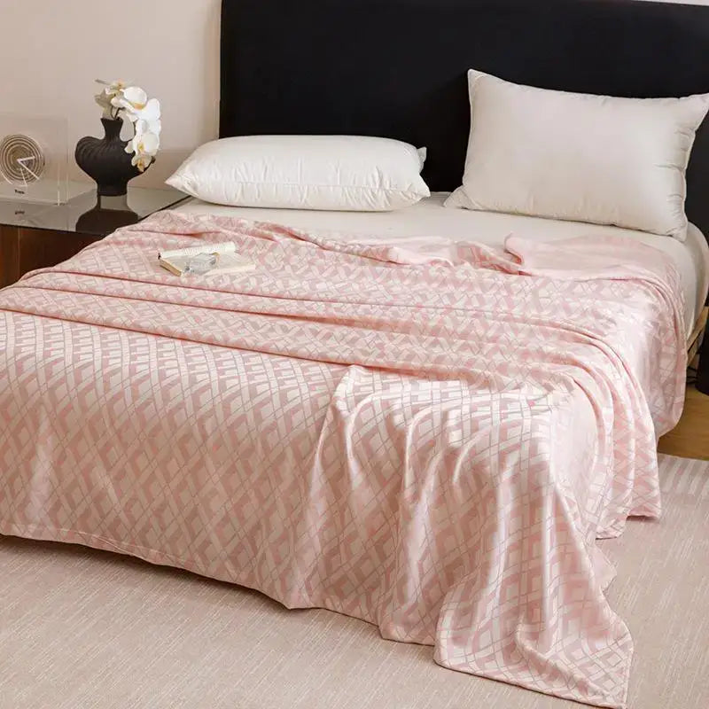 Pink Bamboo Summer Blanket