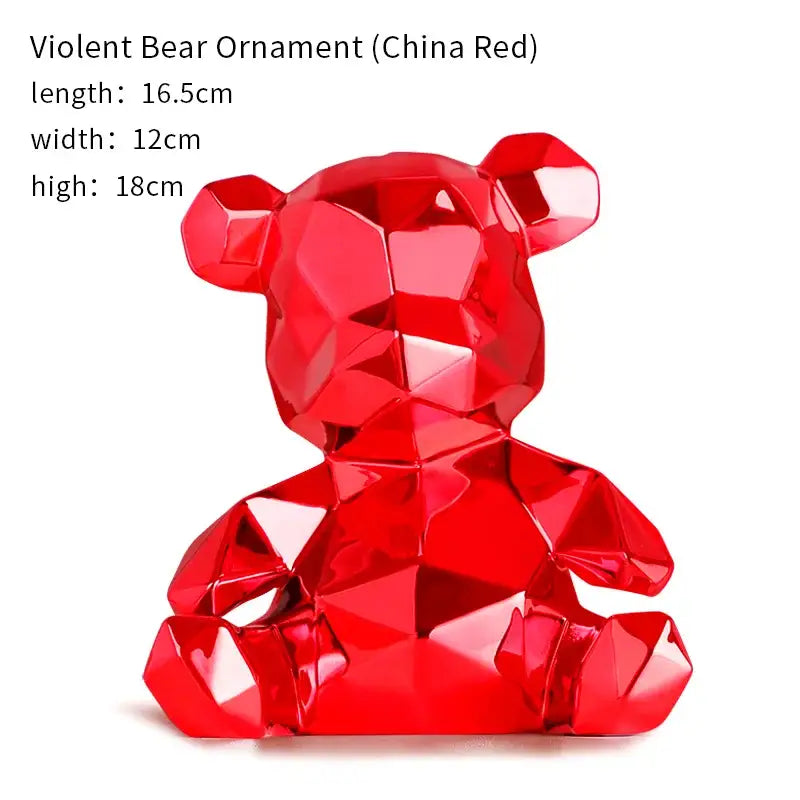 Electroplated Teddy Bear Sculpture