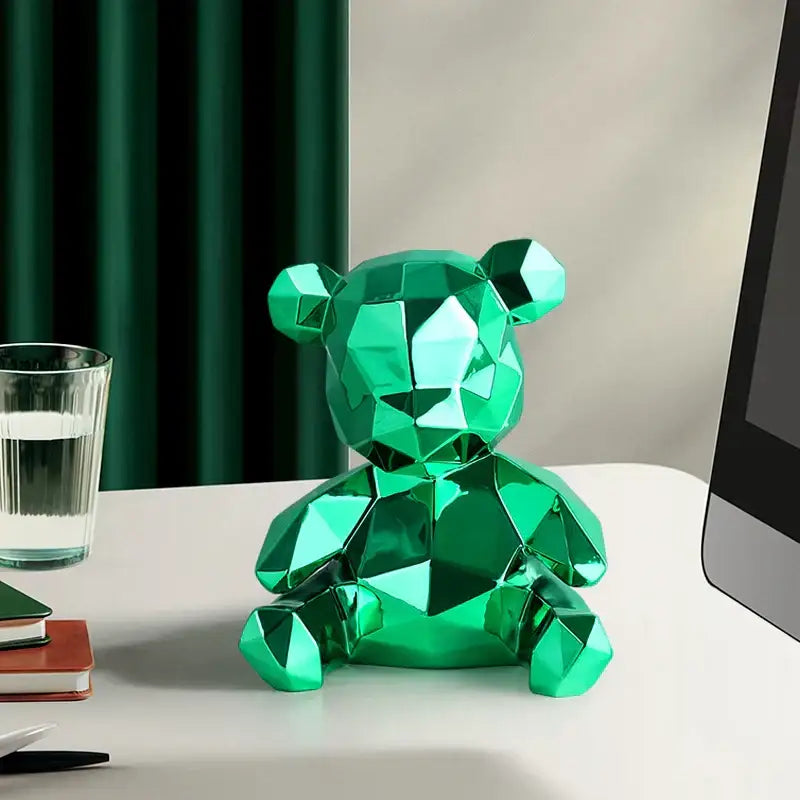 Electroplated Teddy Bear Sculpture