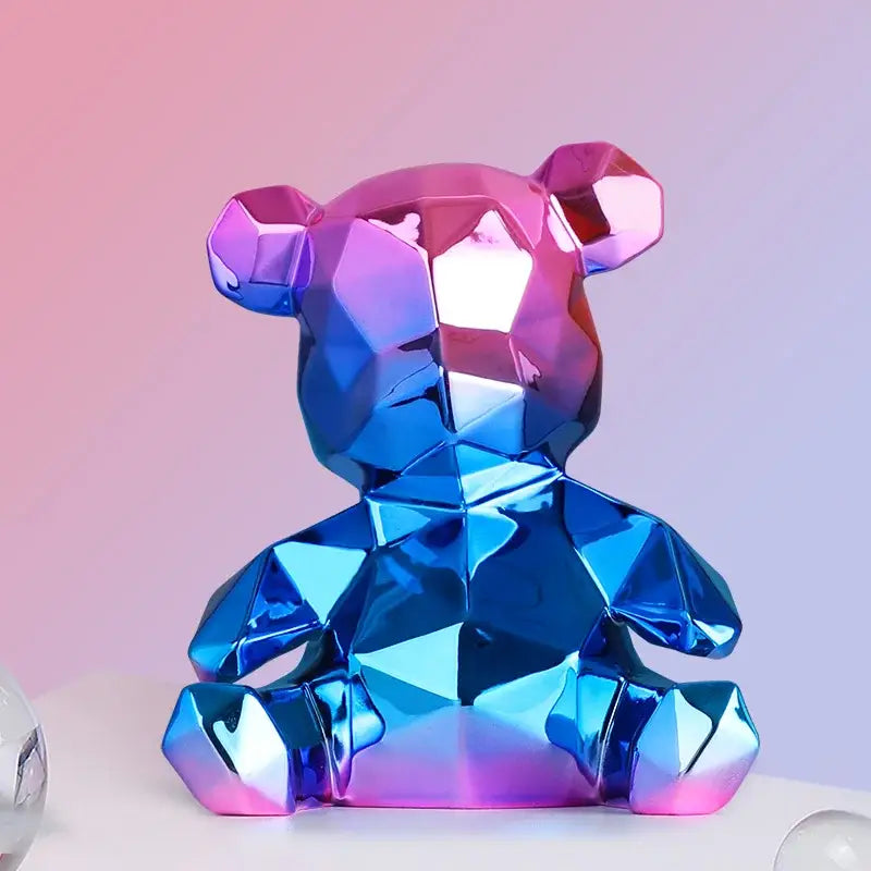 Electroplated Teddy Bear Sculpture