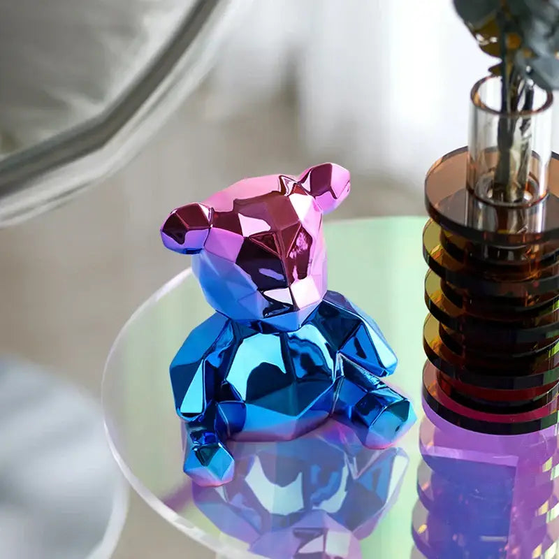 Electroplated Teddy Bear Sculpture