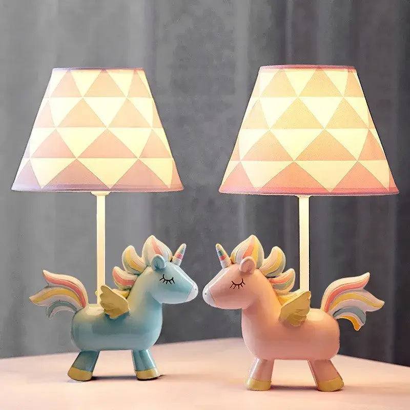 Pink Blue Unicorn Table Lamp