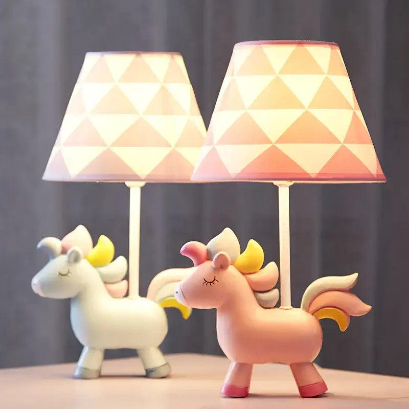 Pink Blue Unicorn Table Lamp