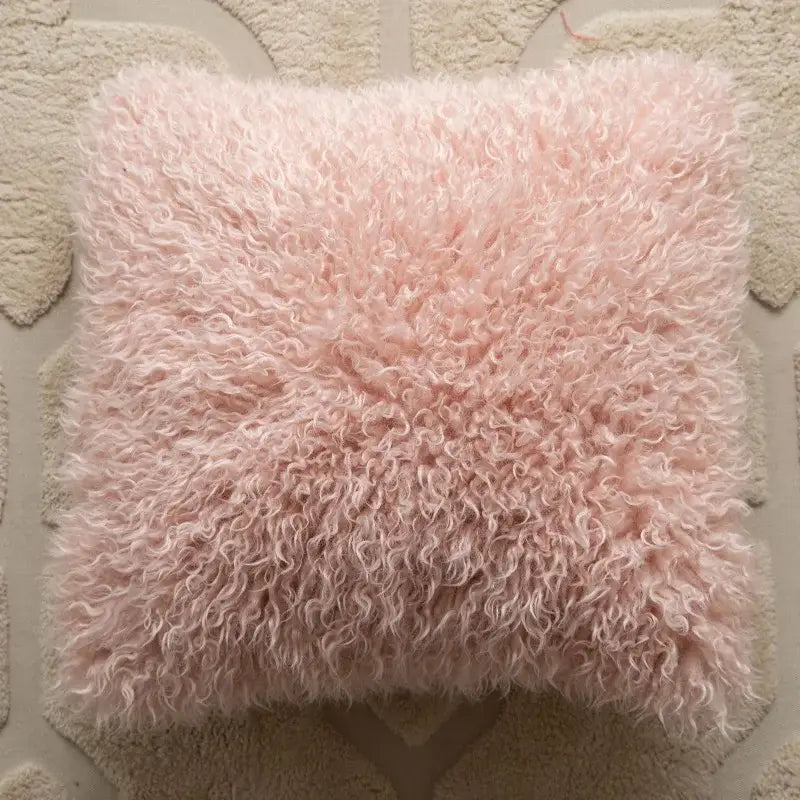 Pink White Embroidered Pillow