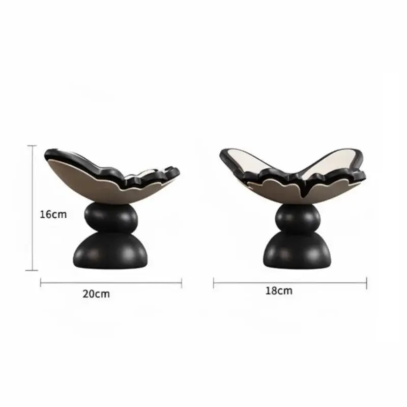 Black Resin Butterfly Tray