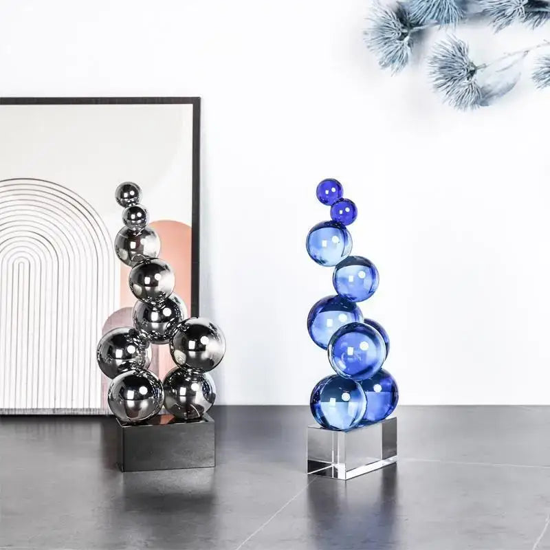 Silver Blue Crystal Ball