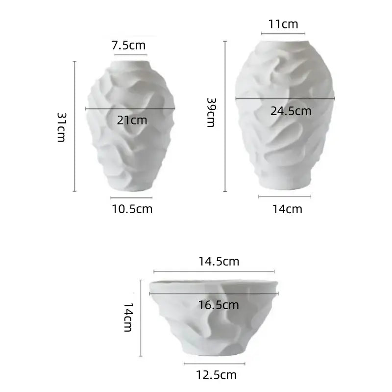 White Ceramic Spiral Platter