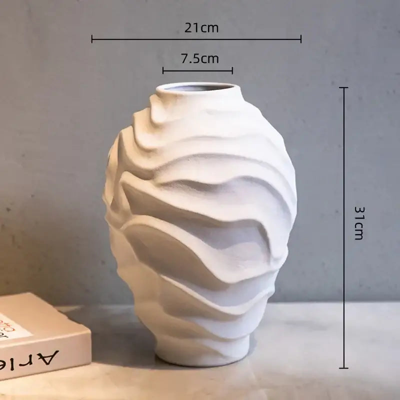White Ceramic Spiral Platter