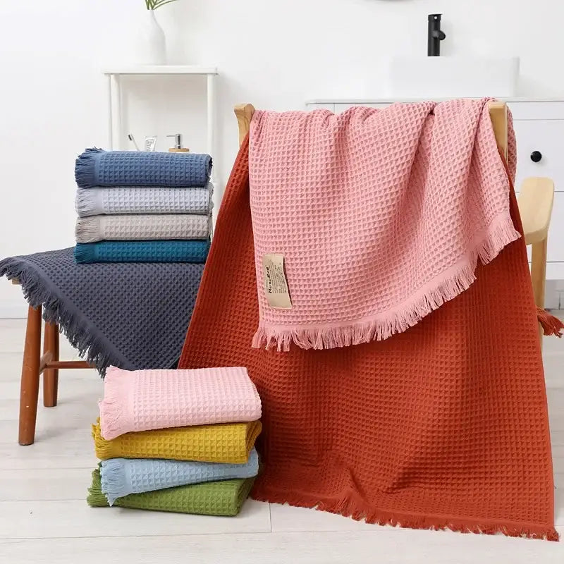 Multi Colored Waffle Towel