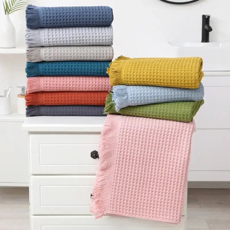 Multi Colored Waffle Towel