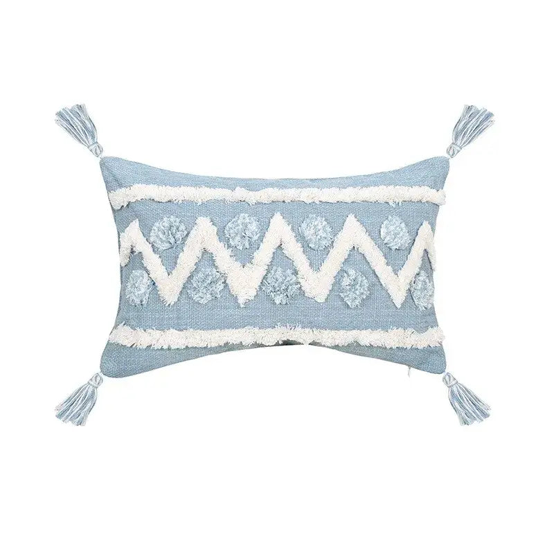 Light Blue Star Pillow Covers