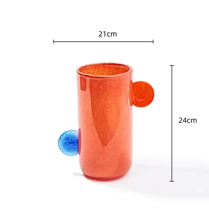 Terracotta Blue Ceramic Vase