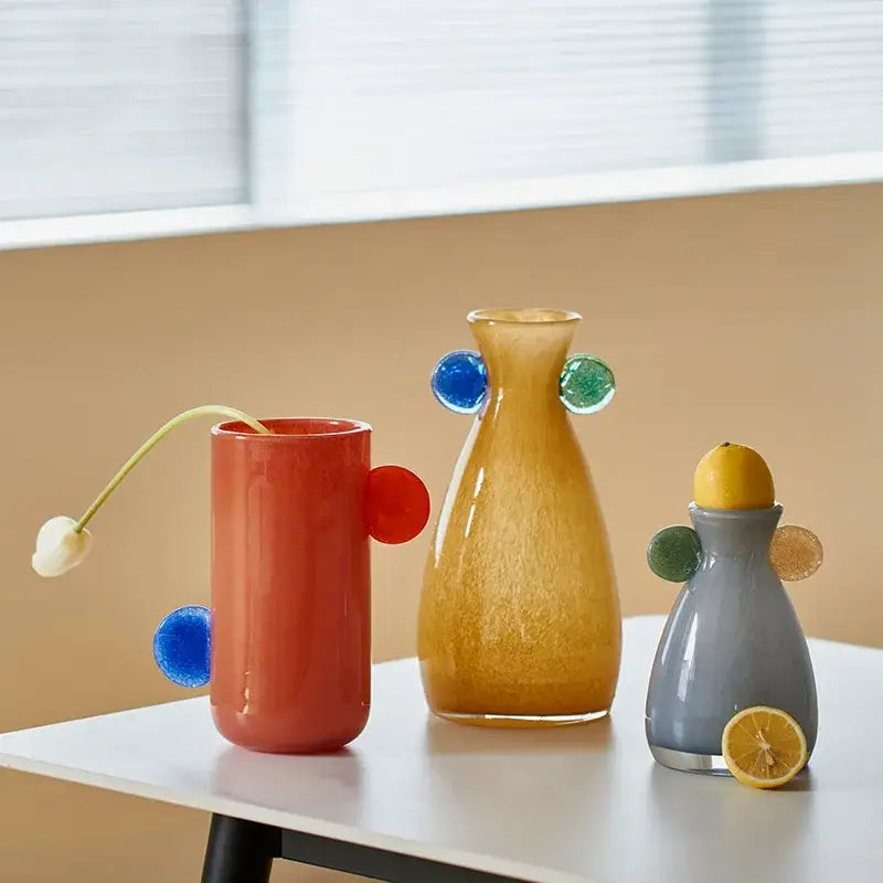 Terracotta Blue Ceramic Vase