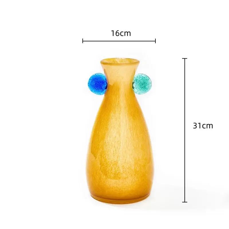 Terracotta Blue Ceramic Vase