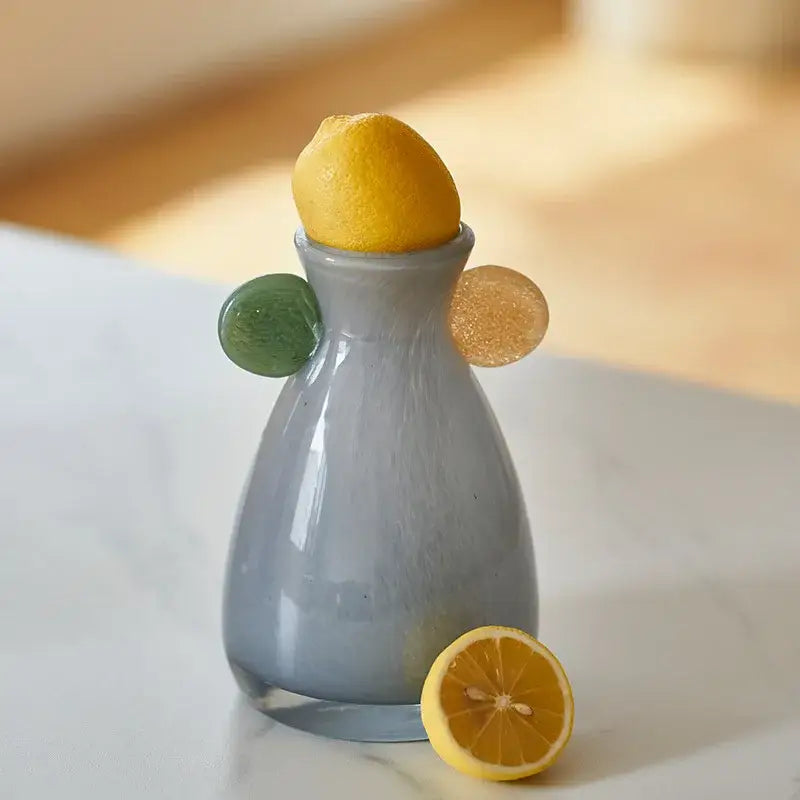 Terracotta Blue Ceramic Vase