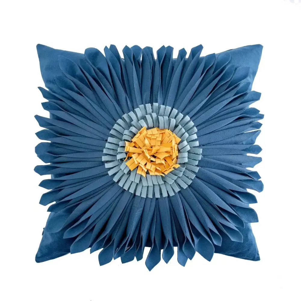 Beige Gray Tassel Cushion