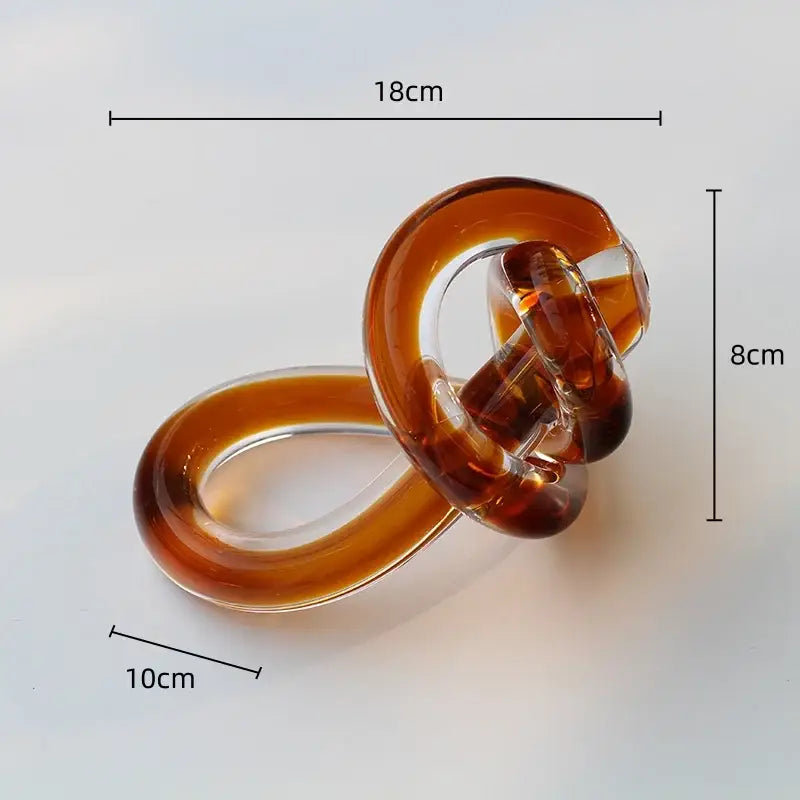White Glass Knot Sculpture