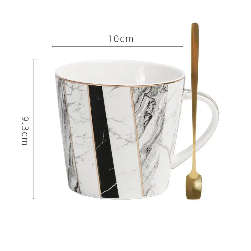 Gilded Marble Ceramic Set