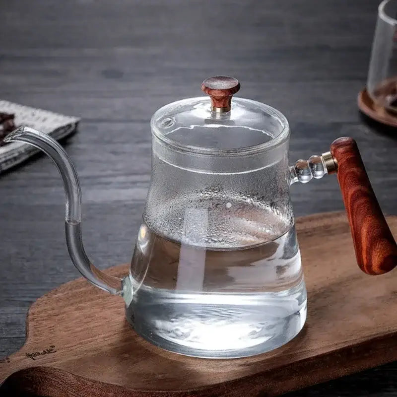Glass Wood Goose Kettle