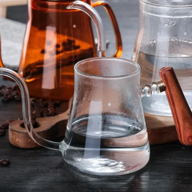 Glass Wood Goose Kettle
