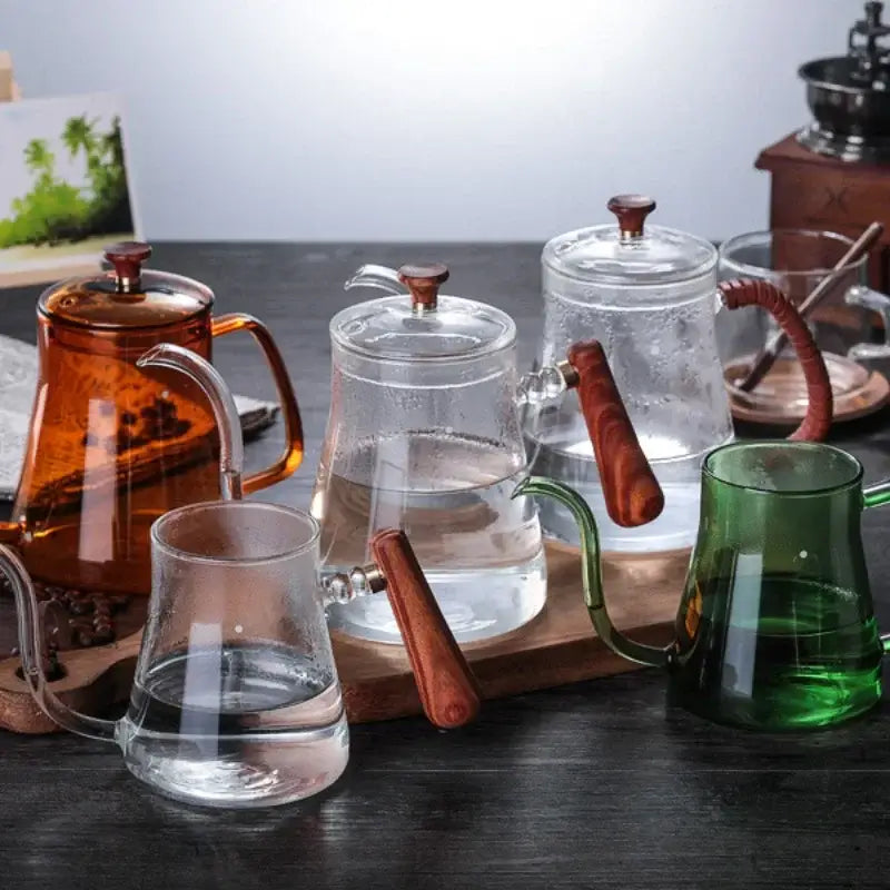 Glass Wood Goose Kettle