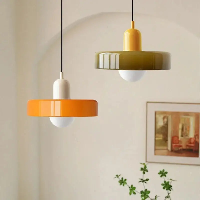 Green Glass Pendant Light