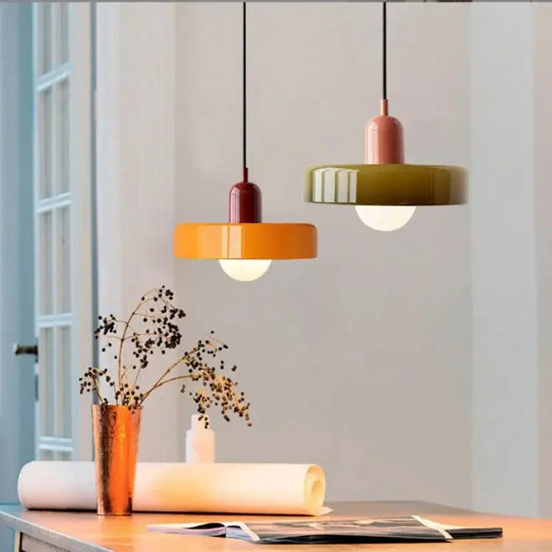 Green Glass Pendant Light