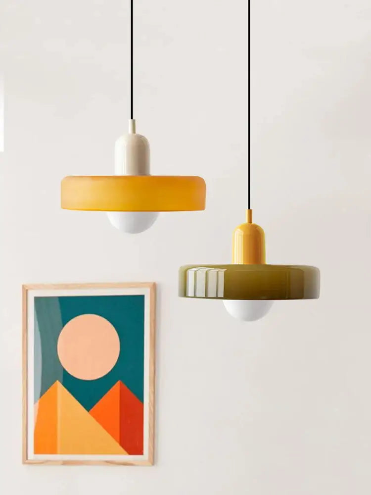 Green Glass Pendant Light