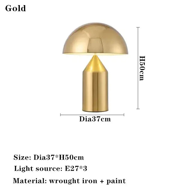 Black Gold Mushroom Lamp