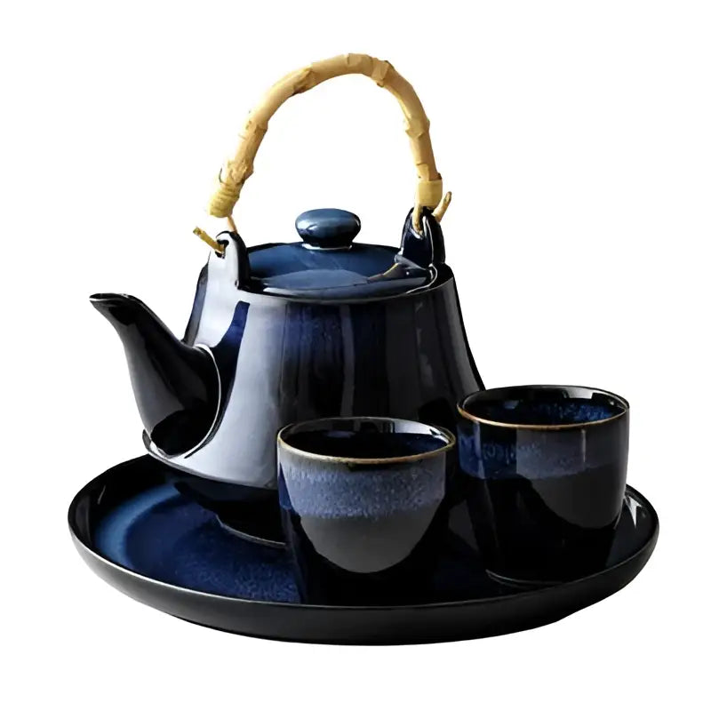 Blue Ceramic Tea Set