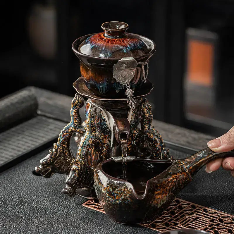Earth Tone Ceramic Tea Set