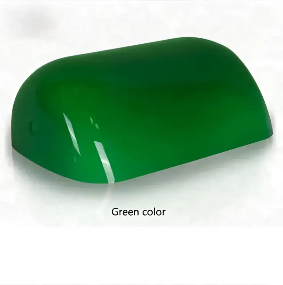 Green Glass Banker Lamp