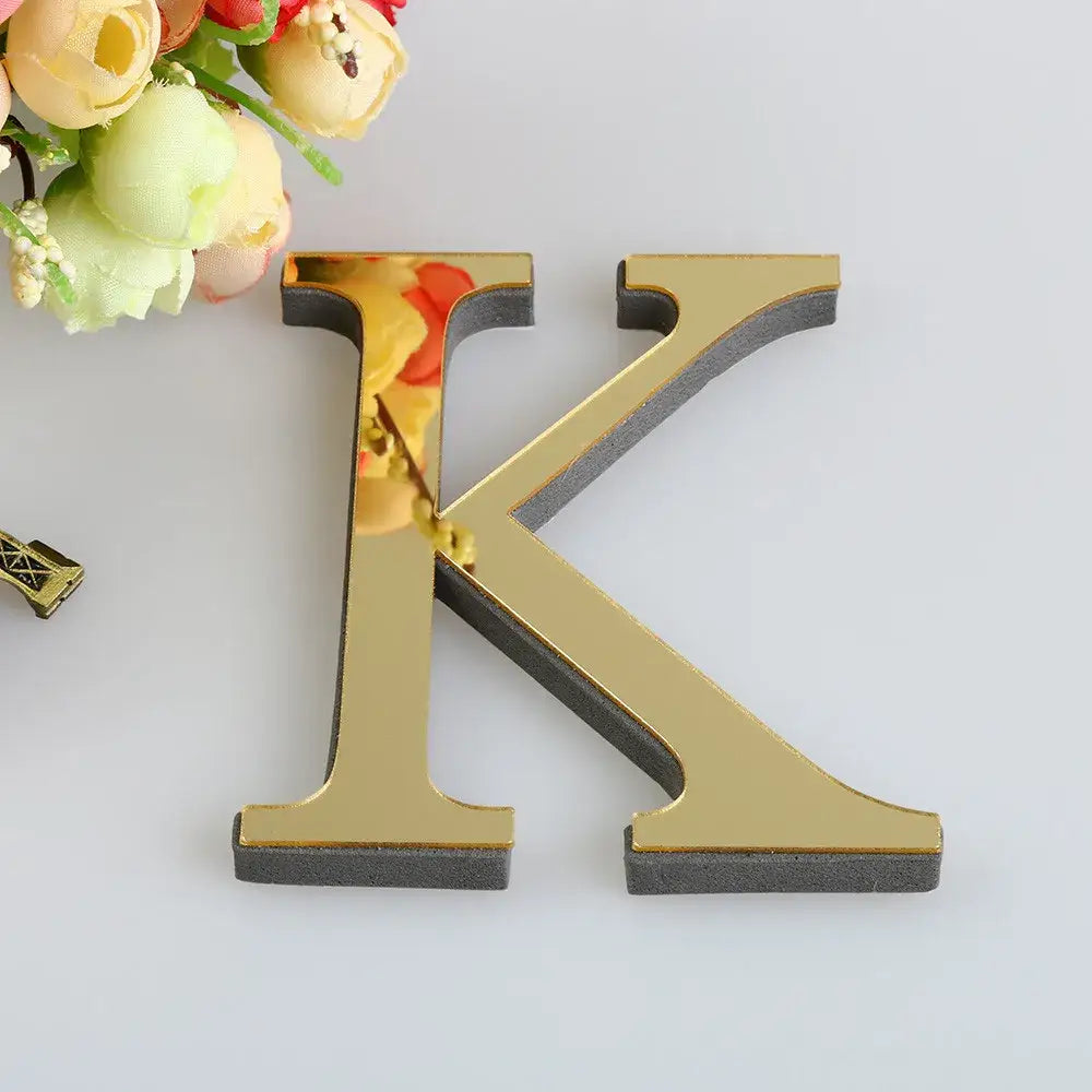 Gold Mirror Wall Letters