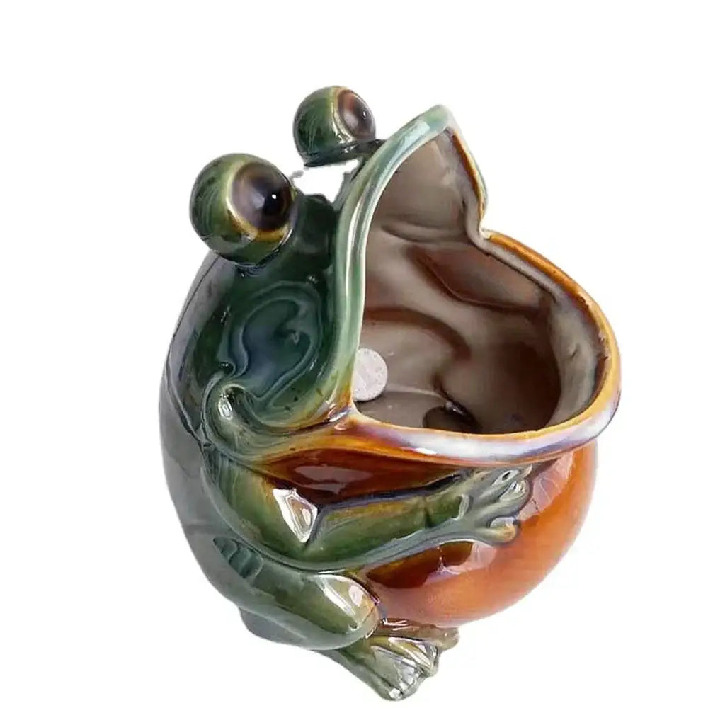 Green Ceramic Animal Canister