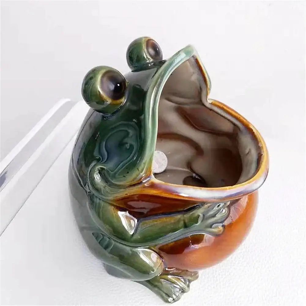 Green Ceramic Animal Canister
