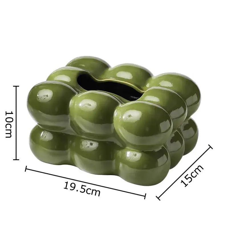 Lime Green Bubble Tissue Box