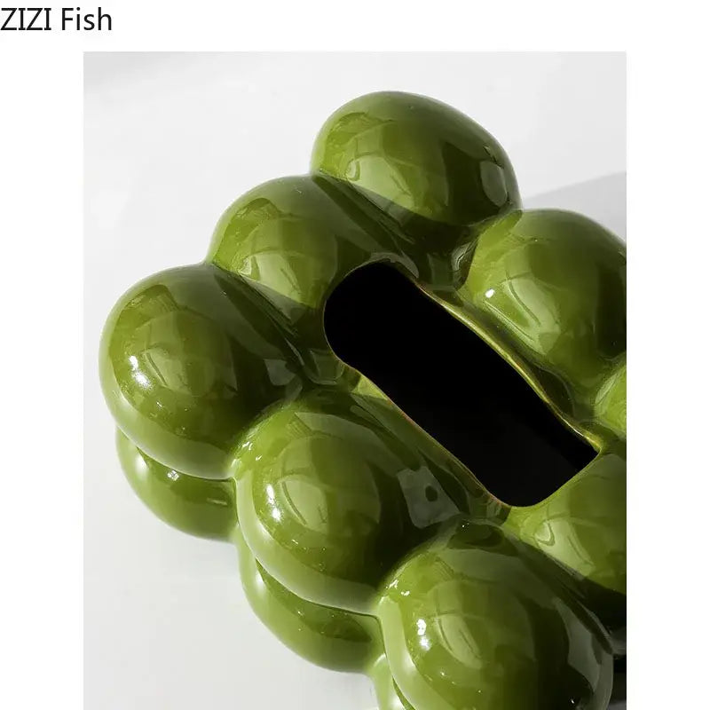 Lime Green Bubble Tissue Box