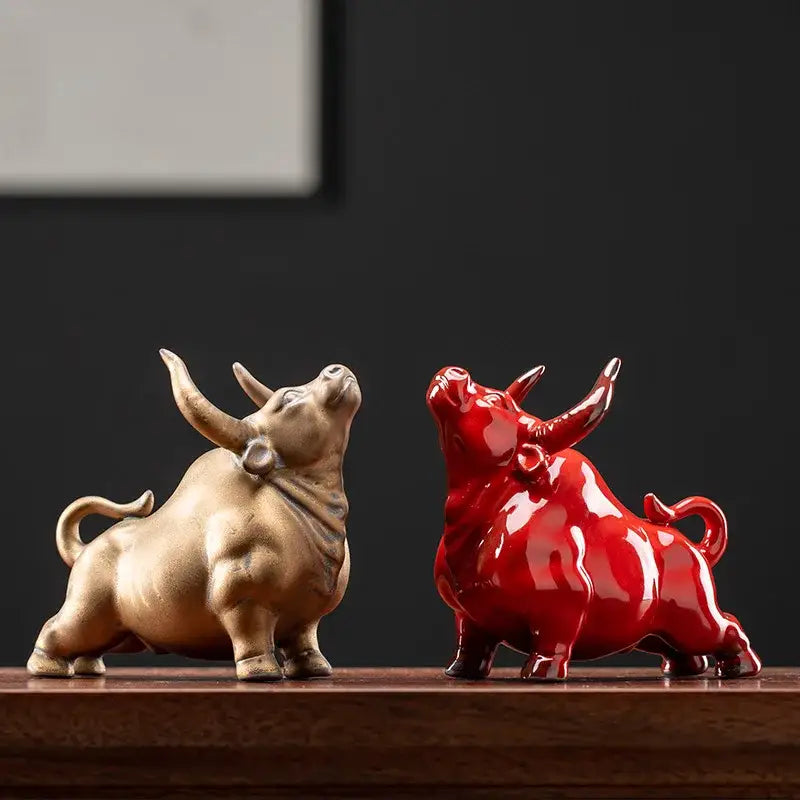 Red Bull Ceramic Figurine