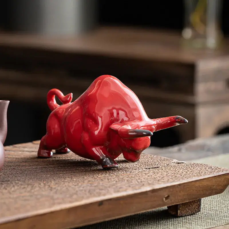 Red Bull Ceramic Figurine