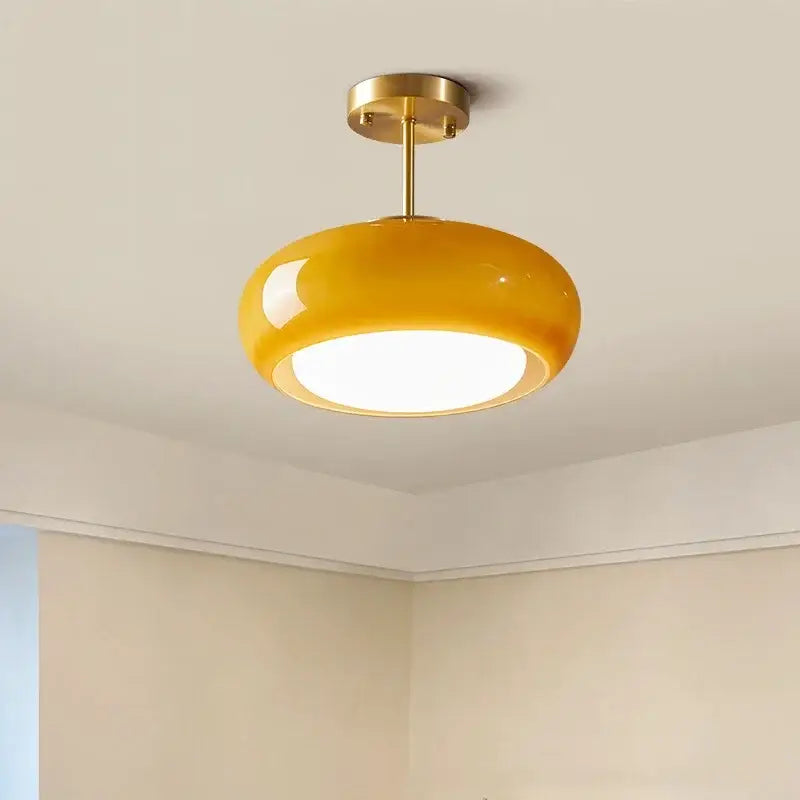 Yellow Glass Ball Pendant