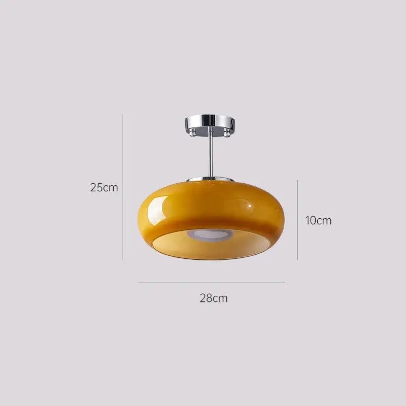 Yellow Glass Ball Pendant