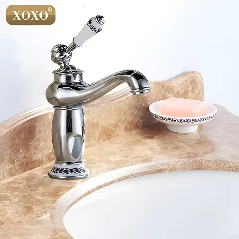 Gold Ceramic Basin Faucet