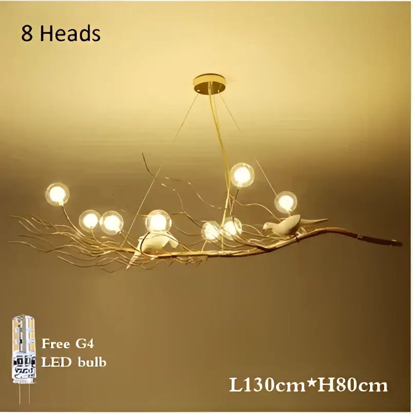 Gold Iron Branch Chandelier