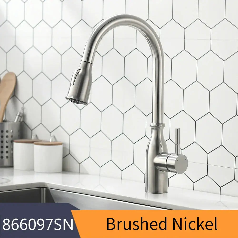 Brass Spring Kitchen Faucet