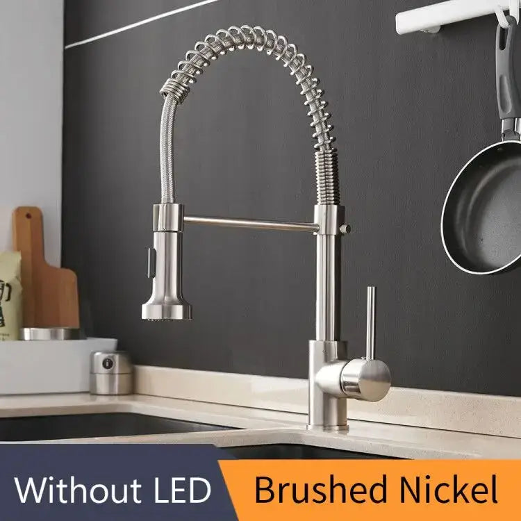 Brass Spring Kitchen Faucet